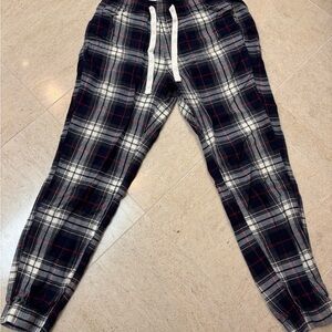 Abercrombie & Fitch Plaid Sleep Joggers – Navy/Red/White (Size L)